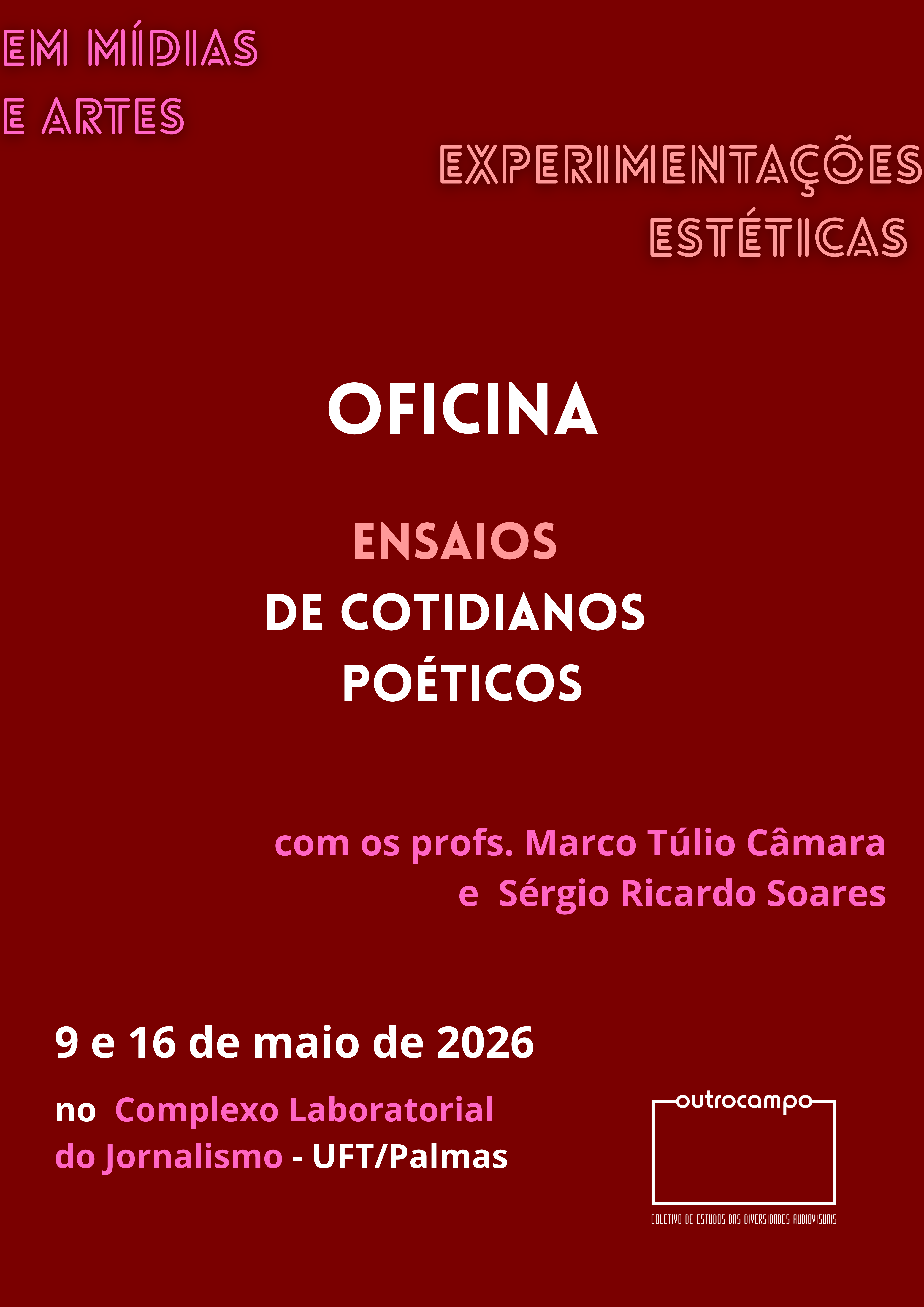 banner da atividade Ensaios de cotidianos poéticos