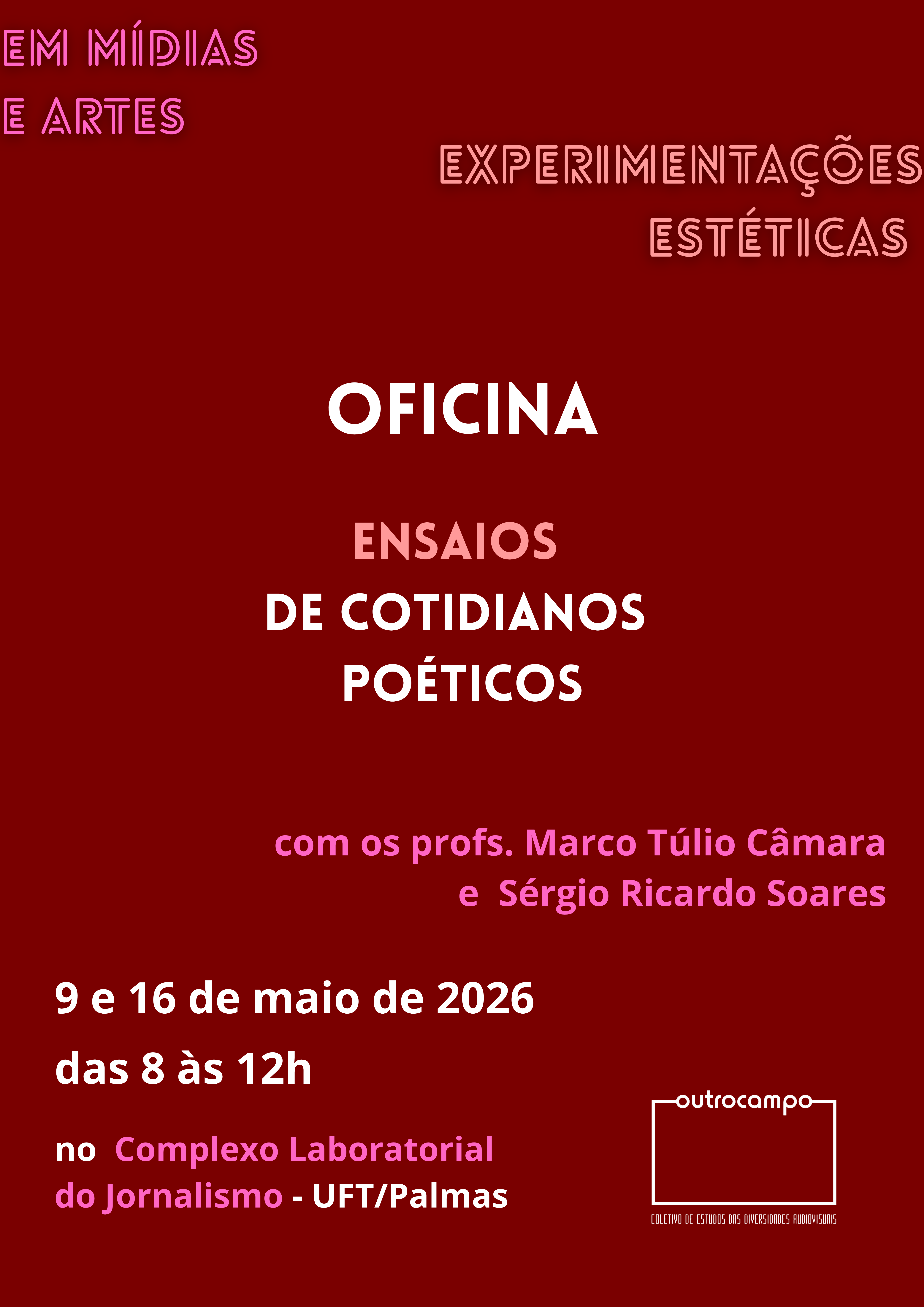banner da atividade Ensaios de cotidianos poéticos