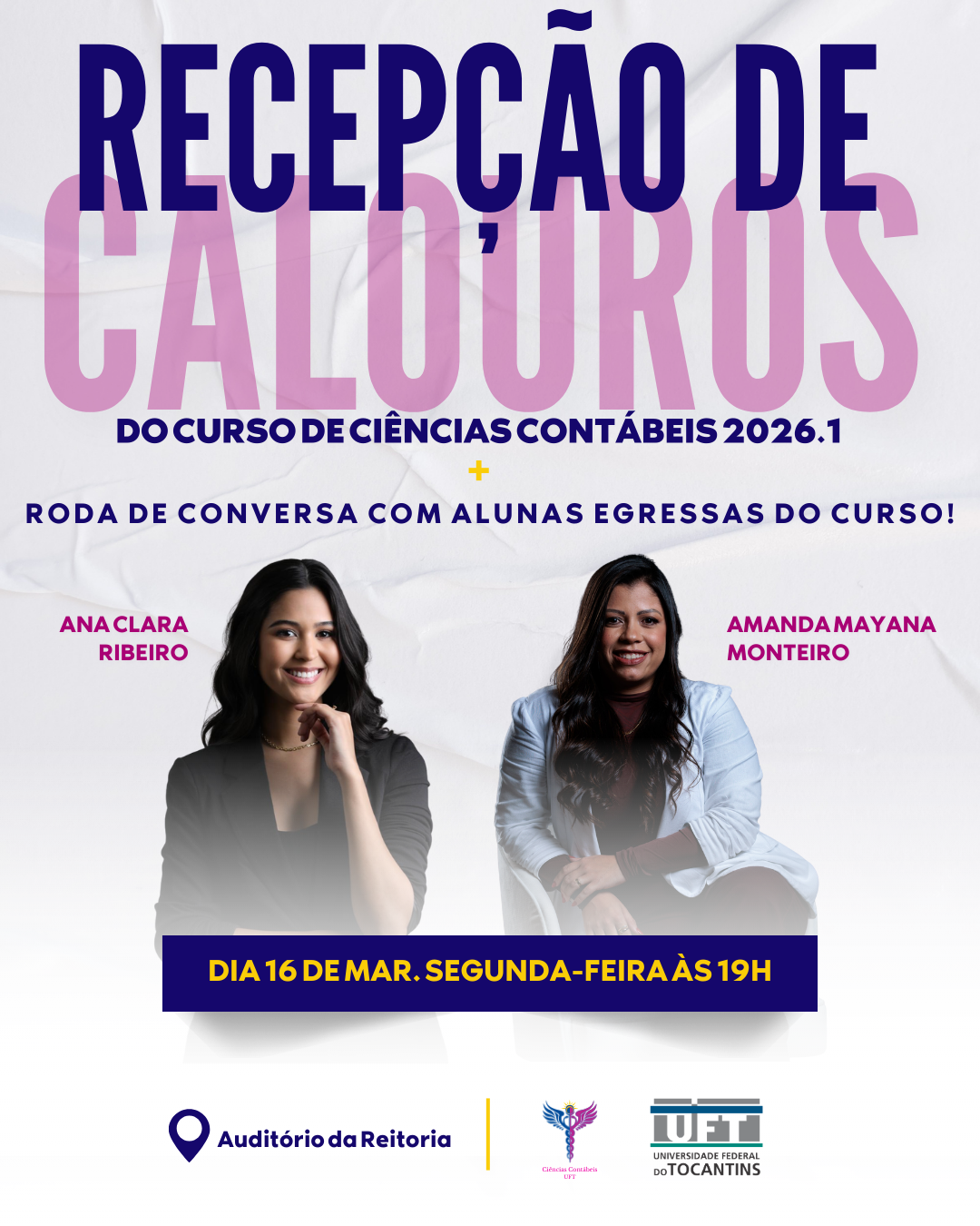 banner da atividade Trajetórias Contábeis: experiências de egressas e o mercado contábil em Palmas