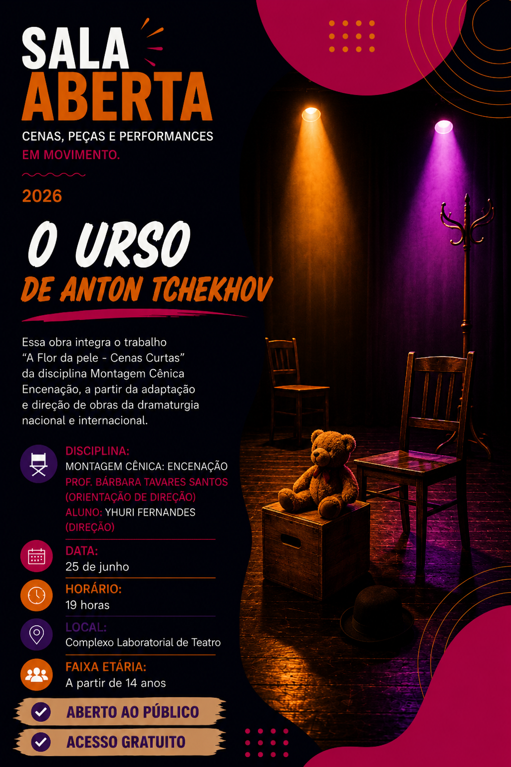 banner da atividade O urso de Anton Tchekhov