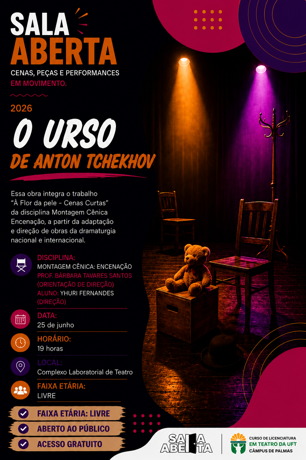 banner da atividade O urso de Anton Tchekhov