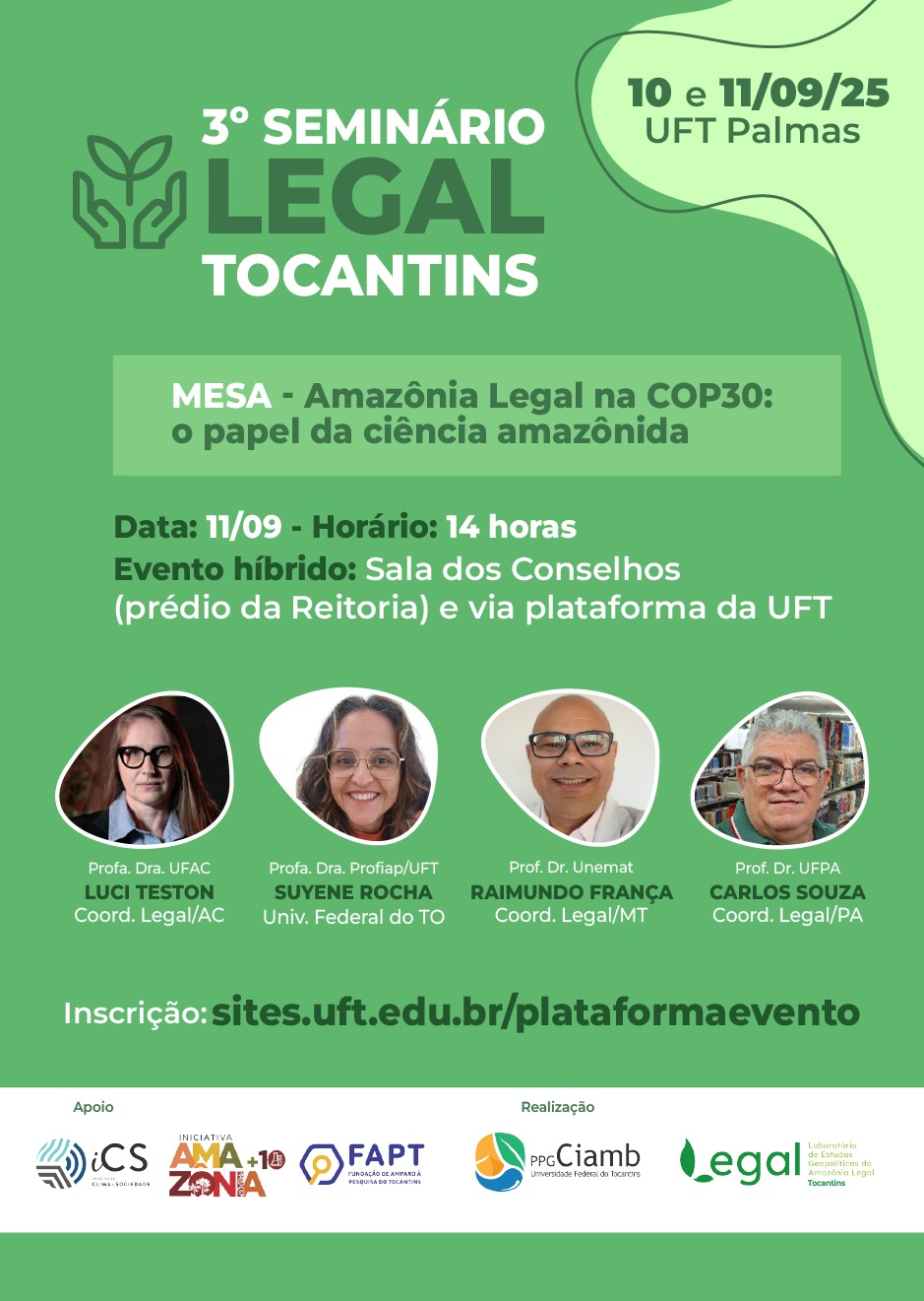 banner da atividade COP 30 - Amazônia Legal na COP 30 o papel da ciência amazônida