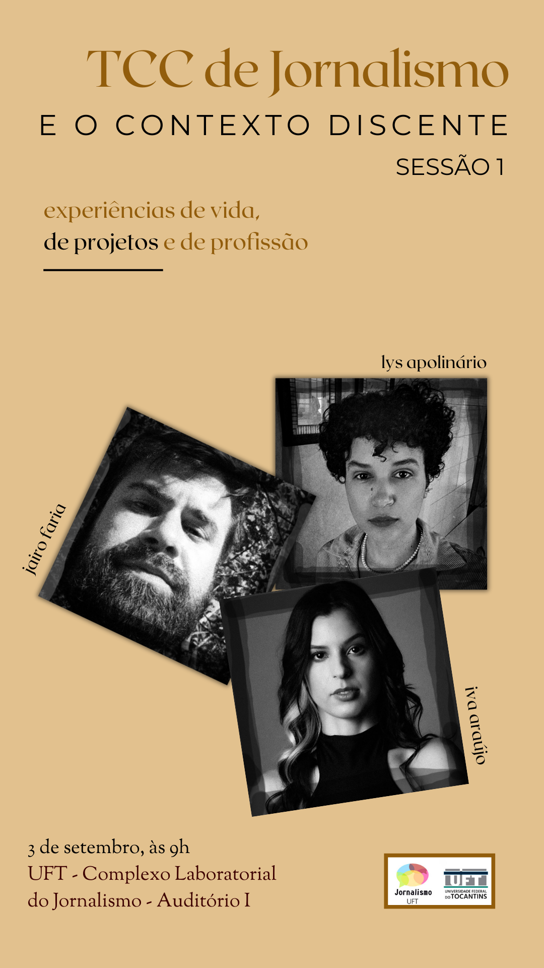 banner da atividade TCC de Jornalismo e o contexto discente - 2ª edição - Sessão 1