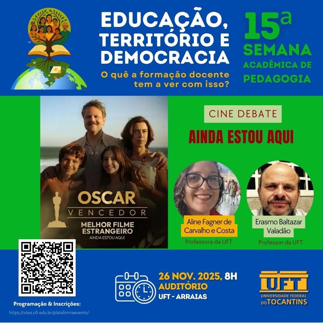 banner da atividade Cine debate do filme Ainda Estou Aqui