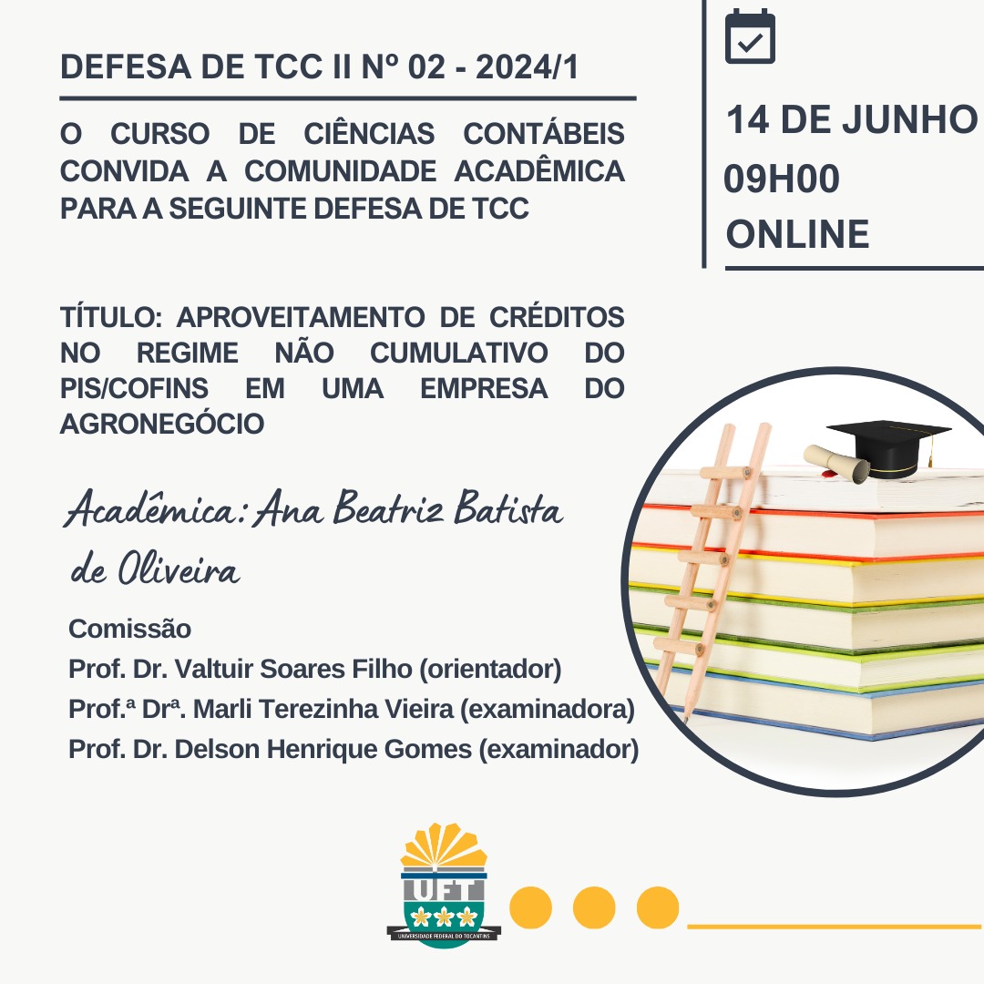 banner da atividade Banca de TCC - ANA BEATRIZ BATISTA DE OLIVEIRA