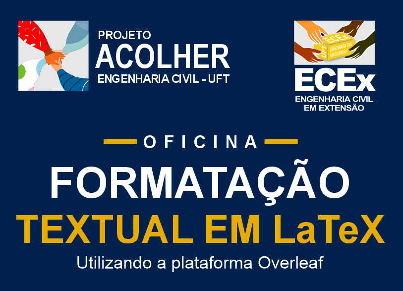 banner da atividade Formatação Textual em LaTeX utilizando o site Overleaf