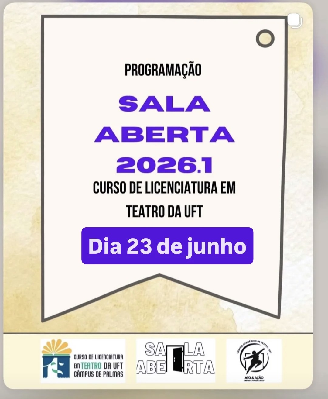 banner da atividade SALA ABERTA DIA 23 DE JUNHO